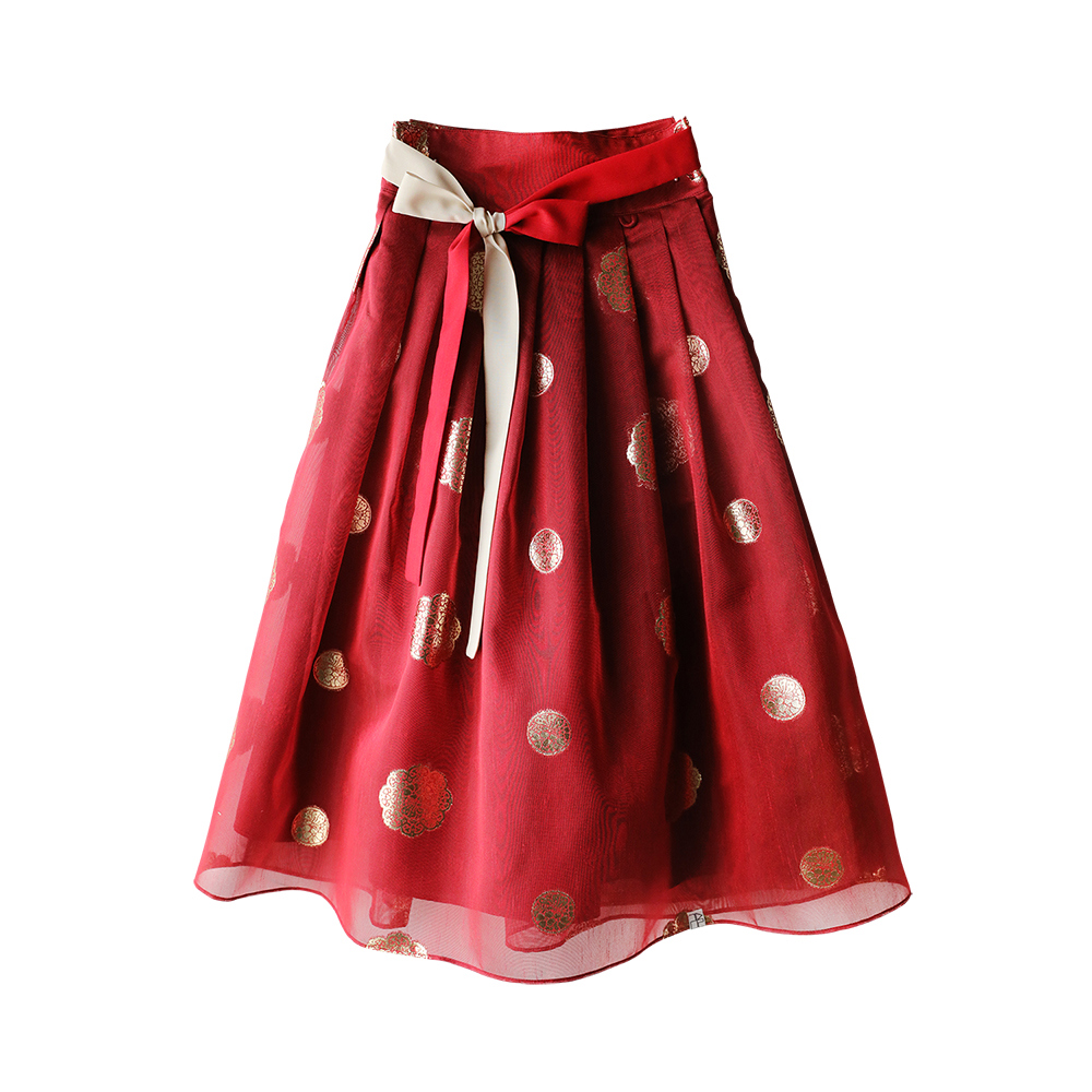 skirt chocolate color image-S1L26