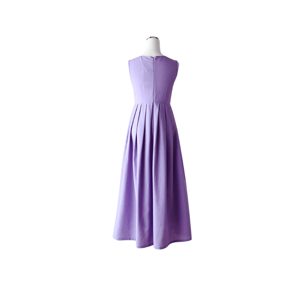 long dress lavender color image-S7L5