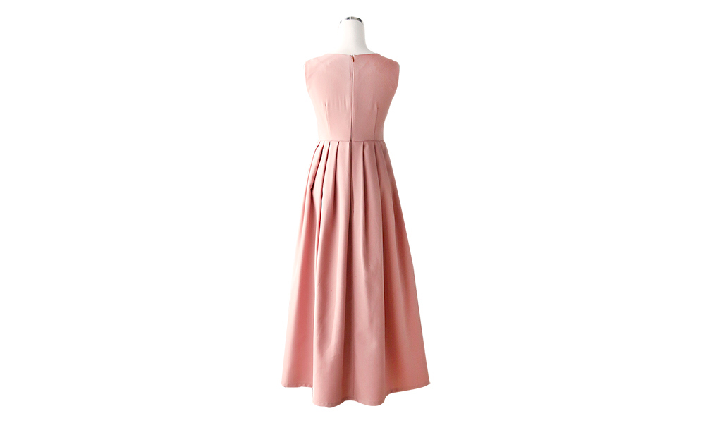 long dress baby pink color image-S16L2