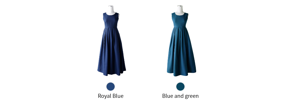 long dress navy blue color image-S7L4