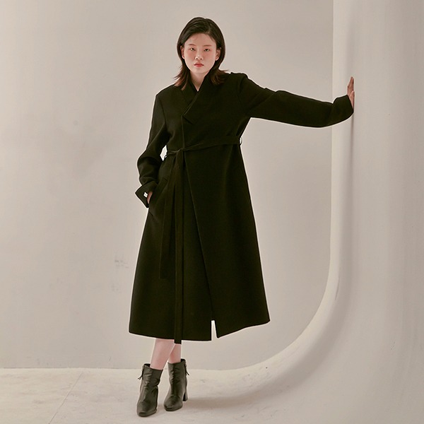 여성 소창의 맥시코트 [블랙] 한복로브 한복코트 한복두루마기