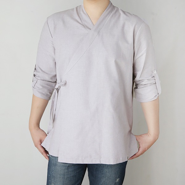 남성 옥스포드 셔츠저고리 [코코아]한복셔츠 한복저고리 한복상의