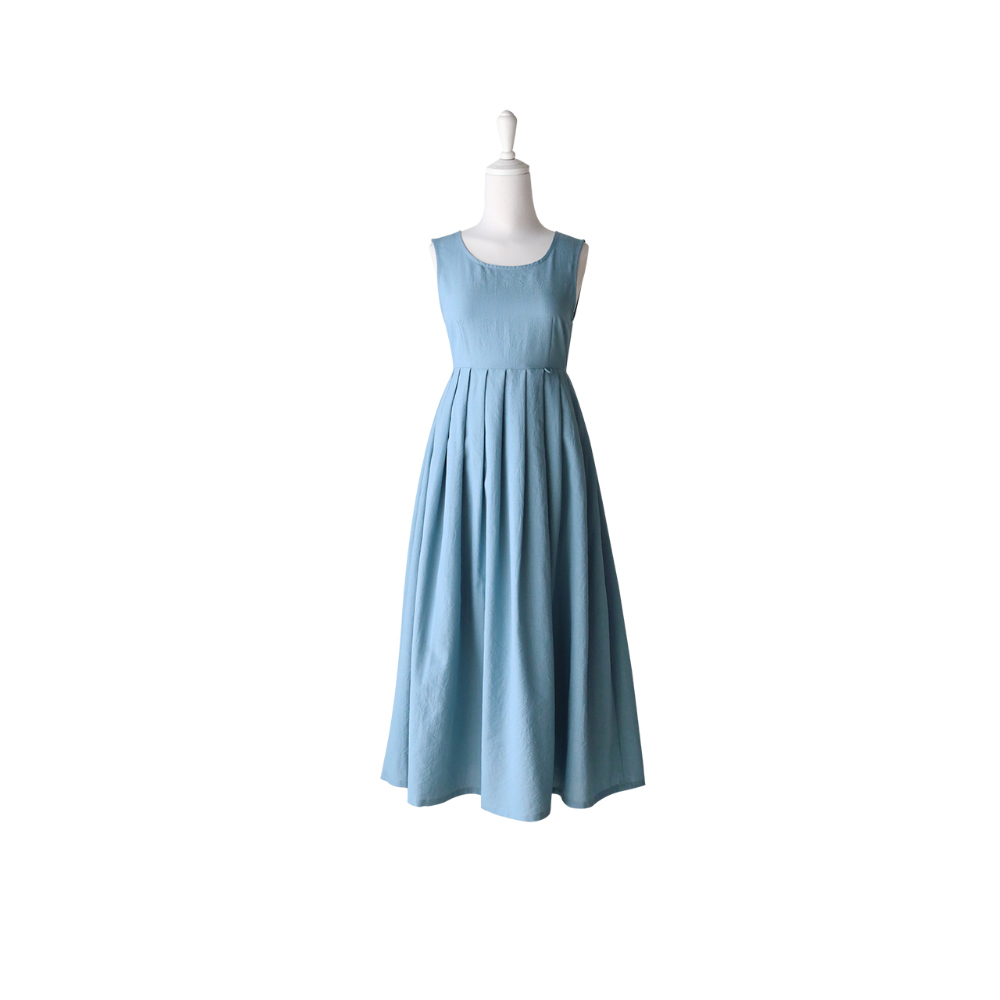 long dress sky blue color image-S4L4