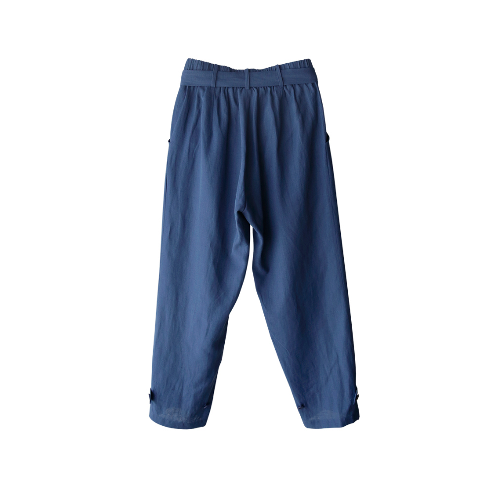 Pants navy blue color image-S9L8
