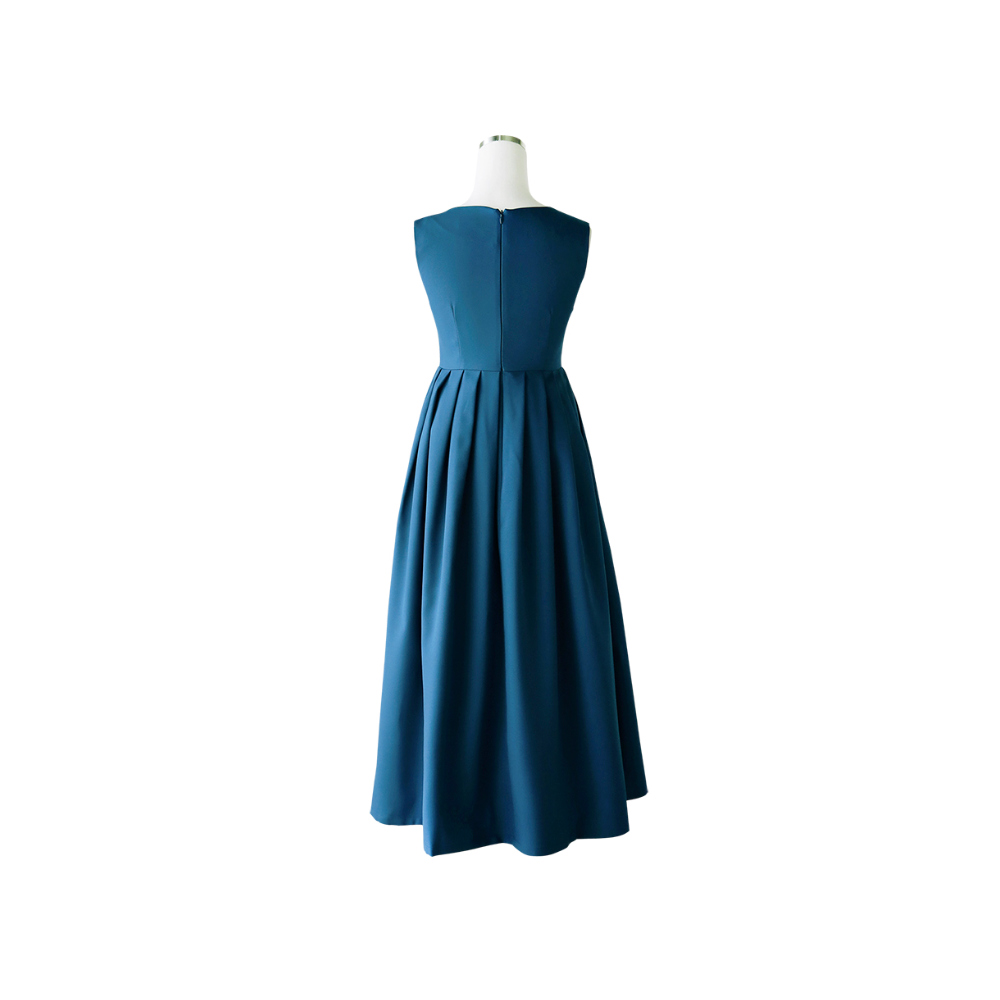 긴 드레스 딥블루 색상 이미지-S9L6